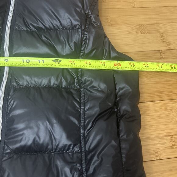 Anorak Long Nylon Goose Down Vest Puffer Black Streetwear Lightweight Sz S - Picture 3 of 6